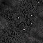 DEVIL FASHION Men's Gothic Stand Collar Puff Sleeved Lace Splice Shirt