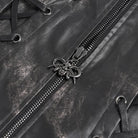 DEVIL FASHION Men's Gothic Stand Collar Strappy Splice Waistcoat