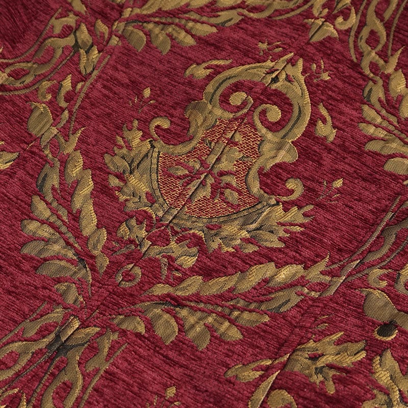 DEVIL FASHION Herren Gothic Weste mit Stehkragen und Totem-Stickerei, Rot