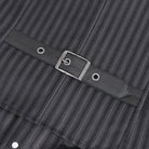 DEVIL FASHION Men's Gothic Striped Faux Leather Splice Vest