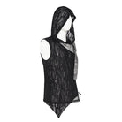DEVIL FASHION Men's Punk Asymmetric Chained Hooded Tank Top