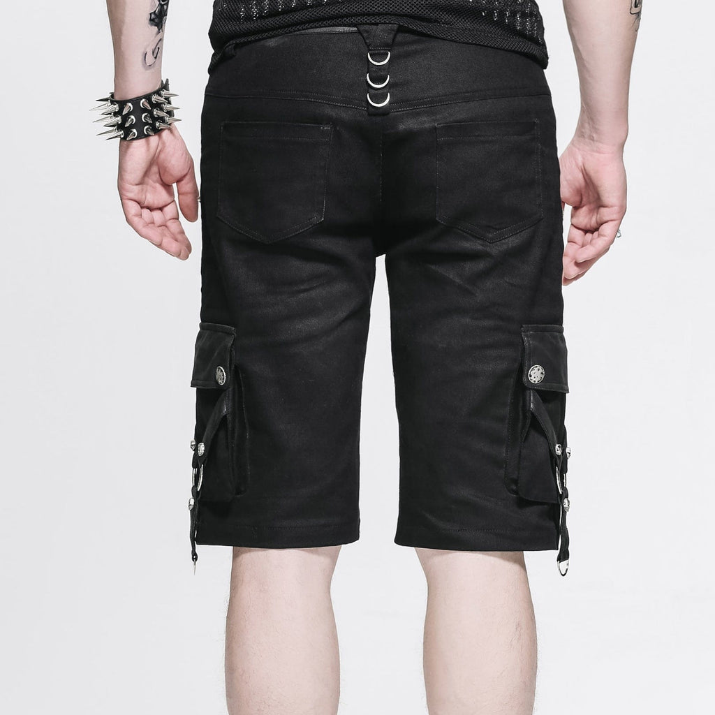 DEVIL FASHION Men's Punk Bermuda Shorts