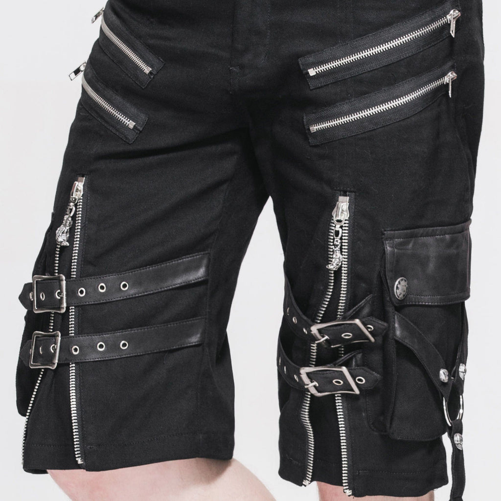 DEVIL FASHION Men's Punk Bermuda Shorts