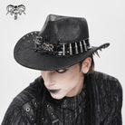 DEVIL FASHION Men's Punk Bullet Skull Studded Hat