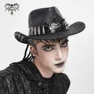 DEVIL FASHION Men's Punk Bullet Skull Studded Hat