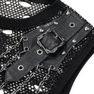 DEVIL FASHION Men's Punk Cut-out Chained Mesh Tank Top