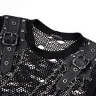 DEVIL FASHION Men's Punk Cut-out Chained Mesh Tank Top