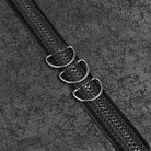 DEVIL FASHION Men's Punk D-ring Multi-zippered Buckle-up Skirt