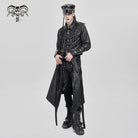 DEVIL FASHION Men's Punk D-ring Multi-zippered Buckle-up Skirt