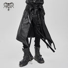 DEVIL FASHION Men's Punk D-ring Multi-zippered Buckle-up Skirt