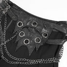 DEVIL FASHION Men's Punk Eyelet Buckle-up Chained Skirt