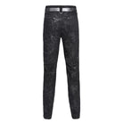 DEVIL FASHION Men's Punk Eyelet Layered Patchwork Pants