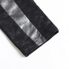 DEVIL FASHION Men's Punk Eyelet Layered Patchwork Pants