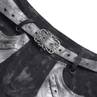 DEVIL FASHION Men's Punk Eyelet Layered Patchwork Pants