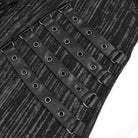 DEVIL FASHION Men's Punk Eyelet Strap Irregular Hoodie