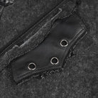 DEVIL FASHION Men's Punk Eyelet Unedged Hooded Vest