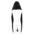 DEVIL FASHION Men's Punk Faux Fur Scarf with Hood