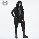 DEVIL FASHION Men's Punk Faux Fur Scarf with Hood