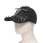 DEVIL FASHION Men's Punk Goat Skull Studded Chained Hat