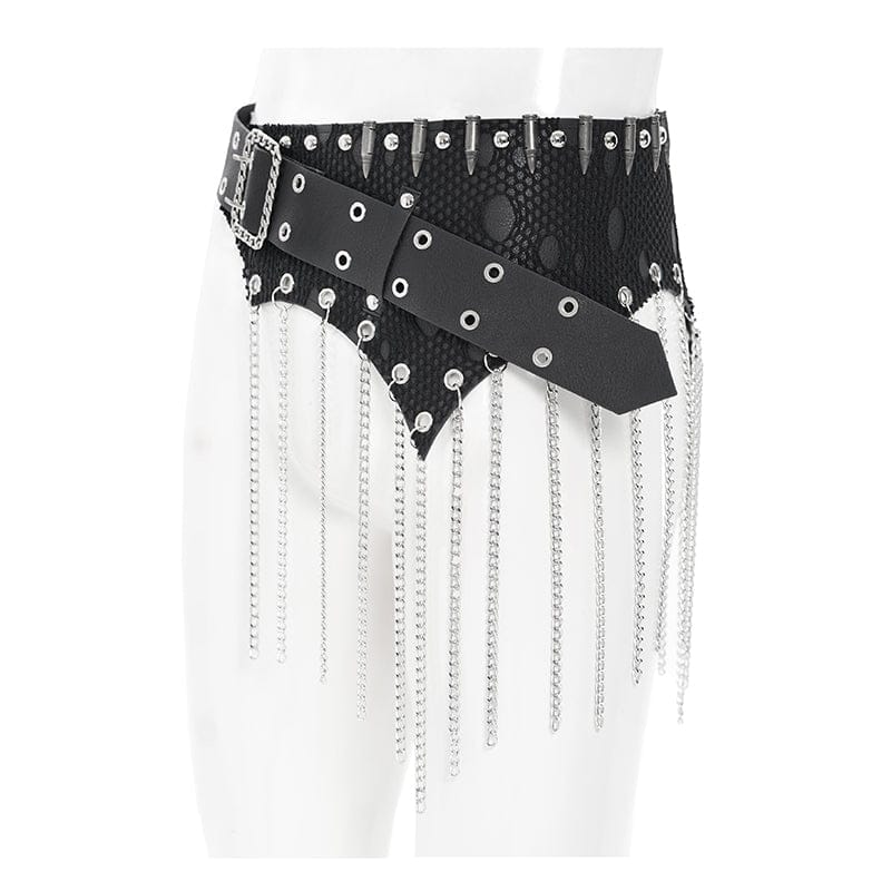 DEVIL FASHION Men's Punk Irregular Chains Belt