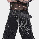 DEVIL FASHION Men's Punk Irregular Chains Belt