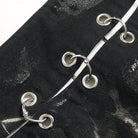 DEVIL FASHION Men's Punk Irregular Ripped Unedged Skirt