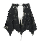 DEVIL FASHION Men's Punk Irregular Ripped Unedged Skirt