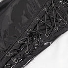 DEVIL FASHION Men's Punk Lace-up Patent Leather Pants