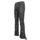DEVIL FASHION Men's Punk Lace-up Totem Printed Flared Pants