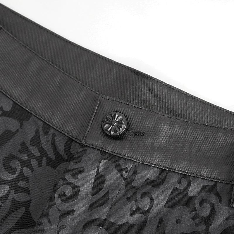 DEVIL FASHION Schlaghose für Herren mit Punk-Schnürung und Totem-Print