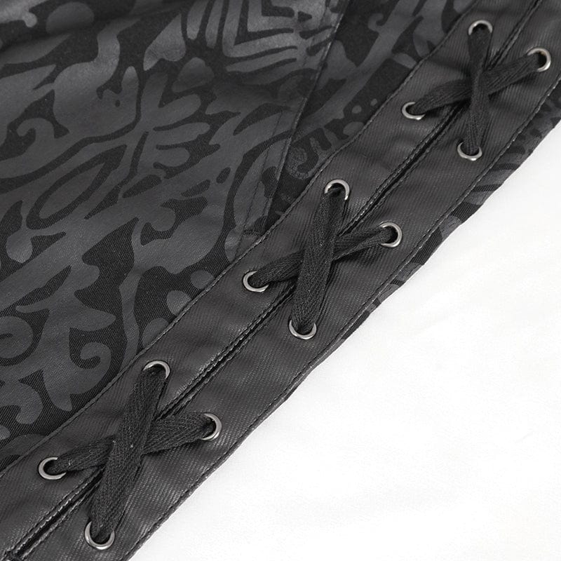 DEVIL FASHION Schlaghose für Herren mit Punk-Schnürung und Totem-Print