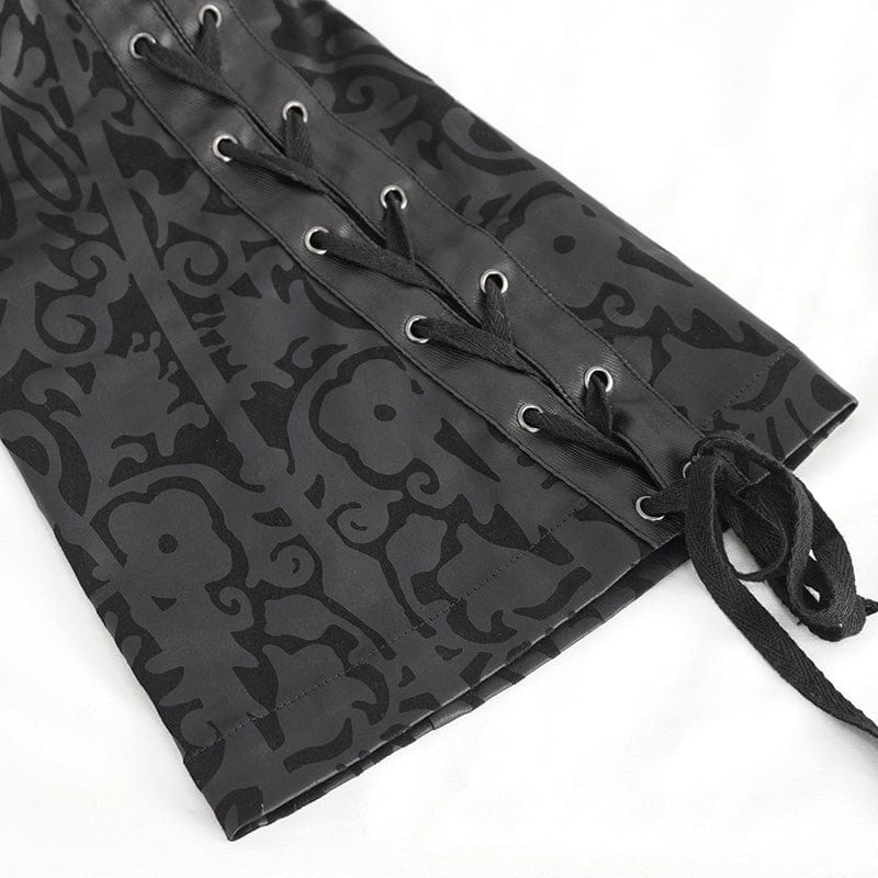 DEVIL FASHION Schlaghose für Herren mit Punk-Schnürung und Totem-Print