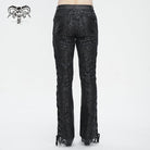 DEVIL FASHION Men's Punk Lace-up Totem Printed Flared Pants