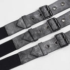 DEVIL FASHION Men's Punk Layered Rivets Zip  Girdle