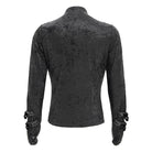 DEVIL FASHION Men's Punk Mesh Splice Lace-up Chained Shirt