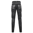 DEVIL FASHION Men's Punk Multi-buckle Distressed Pants