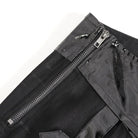 DEVIL FASHION Men's Punk Patent Leather Splice Split Skirt