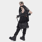 DEVIL FASHION Men's Punk Pentacle Eyelets & Rivets Bag