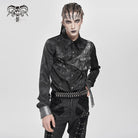 DEVIL FASHION Men's Punk Printed Bullet Shirt