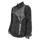 DEVIL FASHION Men's Punk Printed Bullet Shirt