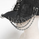 DEVIL FASHION Men's Punk Ring Safety Pin Chained Hat
