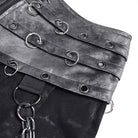 Falda plisada con cremallera y anillos estilo punk para hombre de DEVIL FASHION