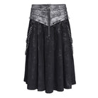 Falda plisada con cremallera y anillos estilo punk para hombre de DEVIL FASHION