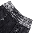 Falda plisada con cremallera y anillos estilo punk para hombre de DEVIL FASHION
