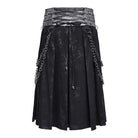 Falda plisada con cremallera y anillos estilo punk para hombre de DEVIL FASHION