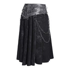 Falda plisada con cremallera y anillos estilo punk para hombre de DEVIL FASHION