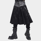 Falda plisada con cremallera y anillos estilo punk para hombre de DEVIL FASHION