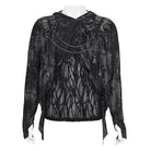 Sudadera con capucha punk rasgada y encadenada para hombre de DEVIL FASHION