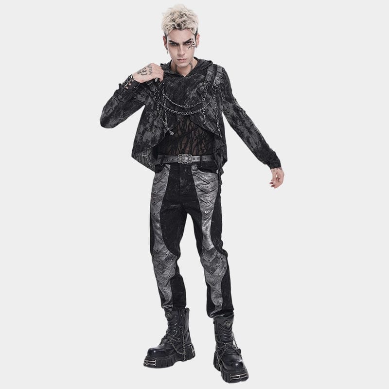 AULKEEP Felpa Con Cappuccio Gotica Punk Donna – Crop Top Con Maniche Lunghe E Fibbie
