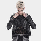 Sudadera con capucha punk rasgada y encadenada para hombre de DEVIL FASHION